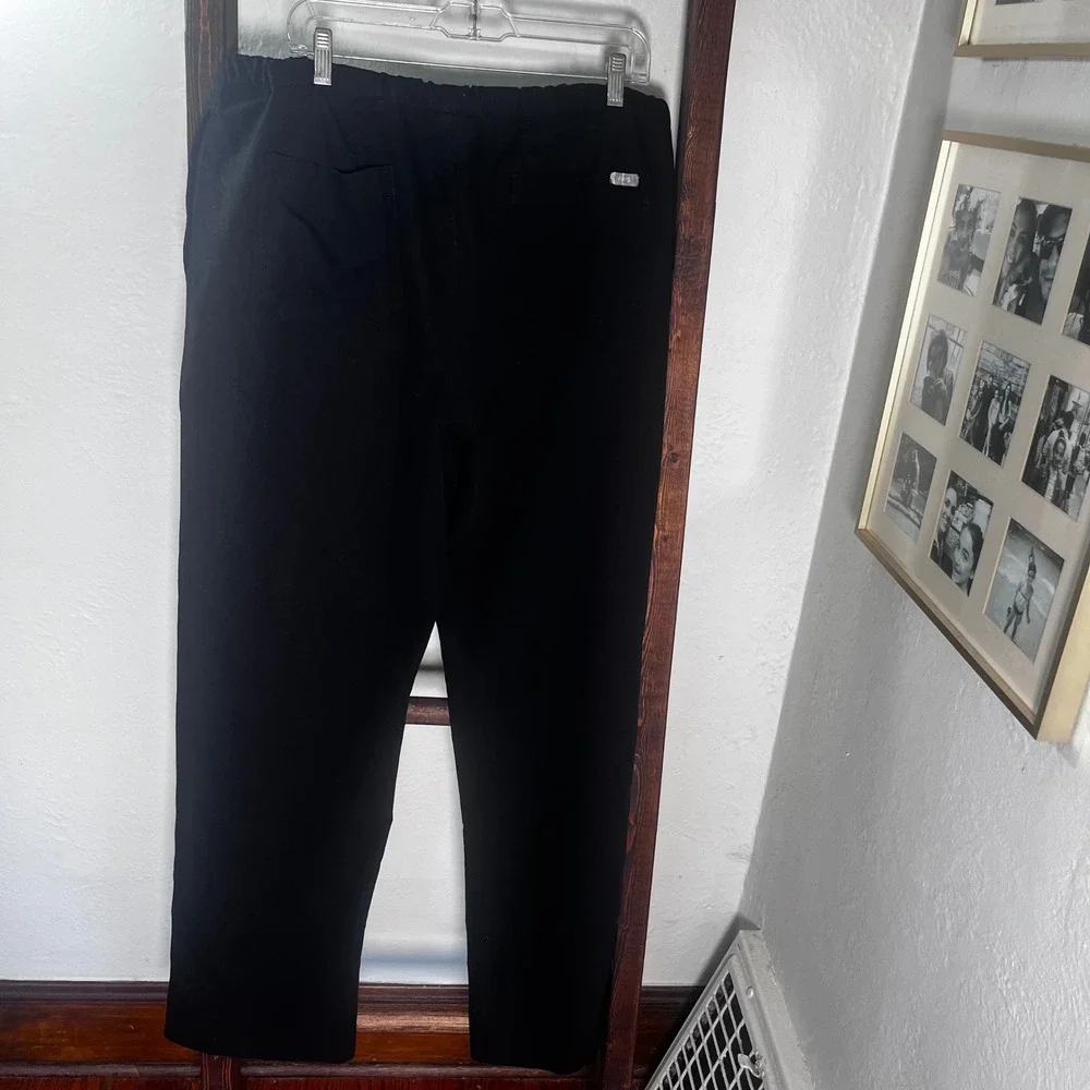 FIGS Technical Collection Black Scrub Pants XXL FM4500 Straight Leg Drawstring